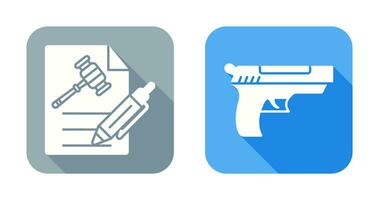 File and Gun Icon vector