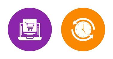 Add to Cart and Run time Icon vector