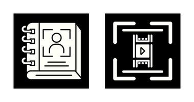 Directory and Video Icon vector