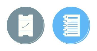 passes and notepad  Icon vector