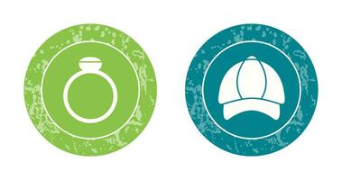 Ring and P Cap Icon vector