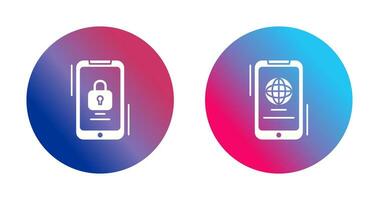 Browser and Lock Icon vector