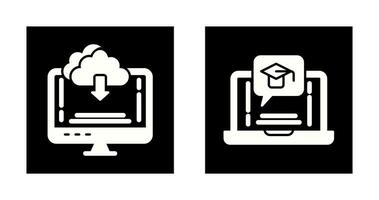 Download and E Learning Icon vector