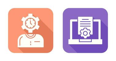 Time and Research Icon vector