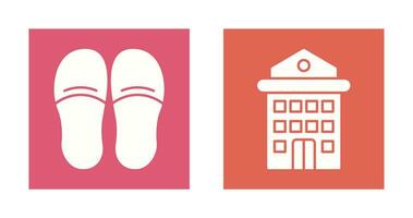 Slippers and Hotel Icon vector