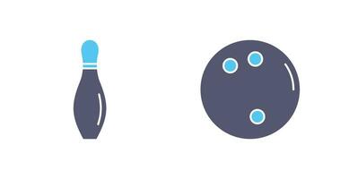 bowling pin and bowling ball Icon vector