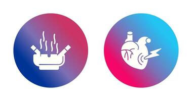 Heart Attack and hashtray Icon vector