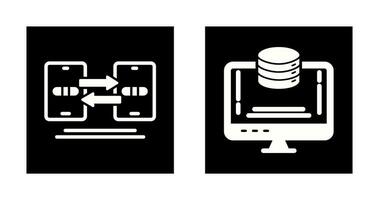 Data Synchronization and Data Storage Icon vector