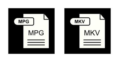 MPG and MKV Icon vector