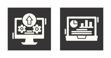 Upload and Dashboard Icon vector