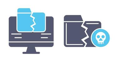 Data Loss and Infected Icon vector