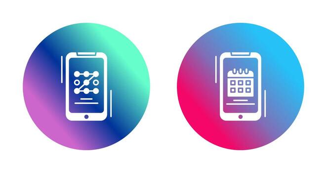 modelo código y calendario icono vector