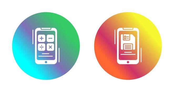 Calculator and Backup file Icon vector