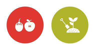 Fruits and Vegetables and Plantation Icon vector