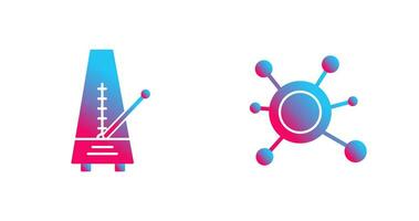 Metronome and Molecule Icon vector