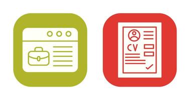 Online Recruitment and CV Icon vector