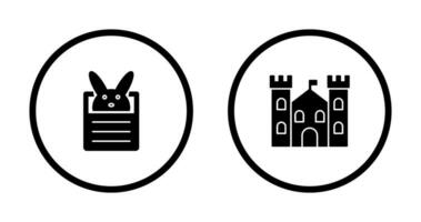 Bunny and Castle Icon vector