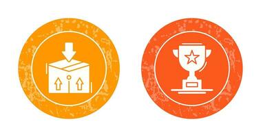 Package and Trophy Icon vector