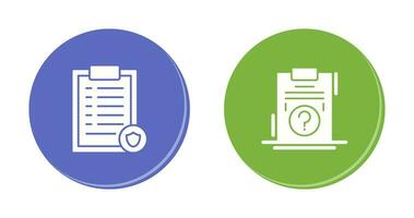 List Protection and Question Icon vector