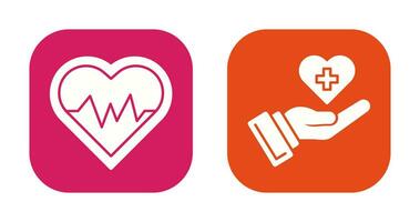 Heart Beat and Healthcare Icon vector