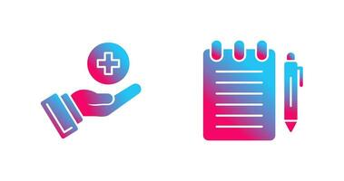 Care and Notepad Icon vector