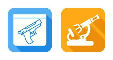 Evidence and Microscope Icon vector