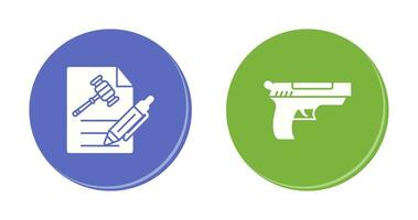 File and Gun Icon vector