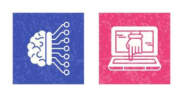 Machine Learning and Hacking Icon vector