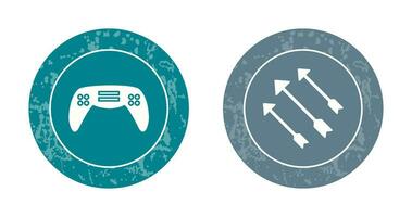 Gaming Console and Arrows Icon vector