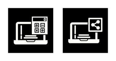 Calculator and Share Icon vector