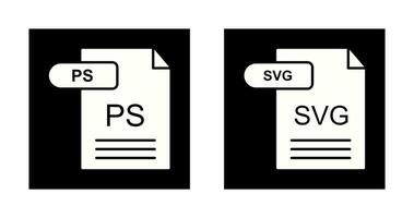 PD y svg icono vector