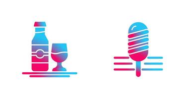 Soft Drink and Popsicle Icon vector