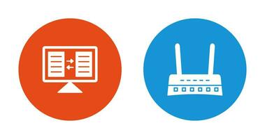 File Sharing and Router Icon vector