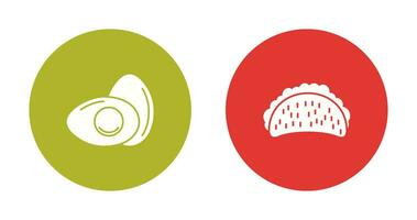 Egg and Tacos Icon vector