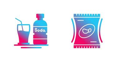 Soda and Snack Icon vector