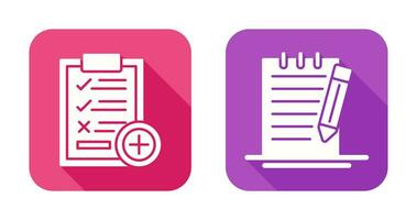 Medical Examination List and Check Up List Icon vector