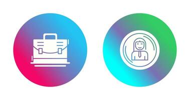 Briefcase and User Icon vector