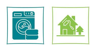 Washing Machine and Home Repair Icon vector
