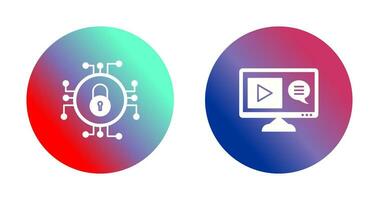 Data Security and Content Production Icon vector