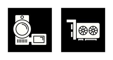 Video Recorder and Graphic Card Icon vector