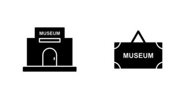 Museum Building and Museum Icon vector