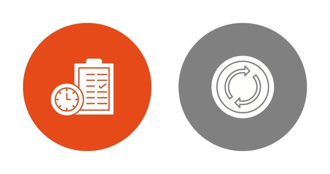 Time Planing and Loop Icon vector
