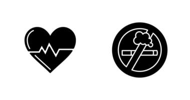Health and No Smoking Icon vector