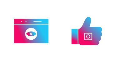 like marketing and web visibility Icon vector