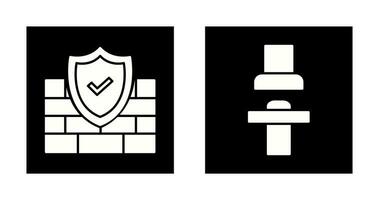 Firewall and Seat  Icon vector