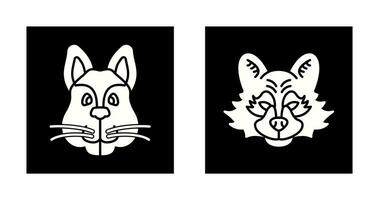 Squirrel and Raccoon Icon vector