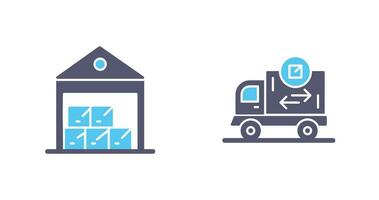 stock and delivery truck  Icon vector