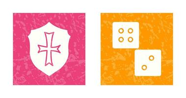 Dice and Shield Icon vector