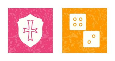 Dice and Shield Icon vector