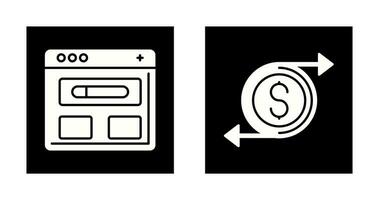 Brwoser and Money Icon vector